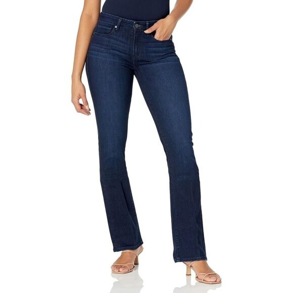 PAIGE Womens Size 25 MANHATTAN MID RISE BOOT CUT CERULEAN JEANS NEW